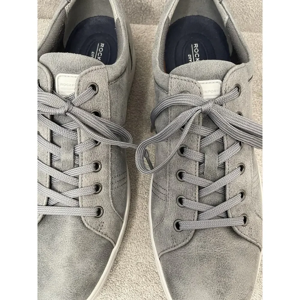 Rockport City Lites Men's Size 11.5 Casual Strip Up Gray Sneakers